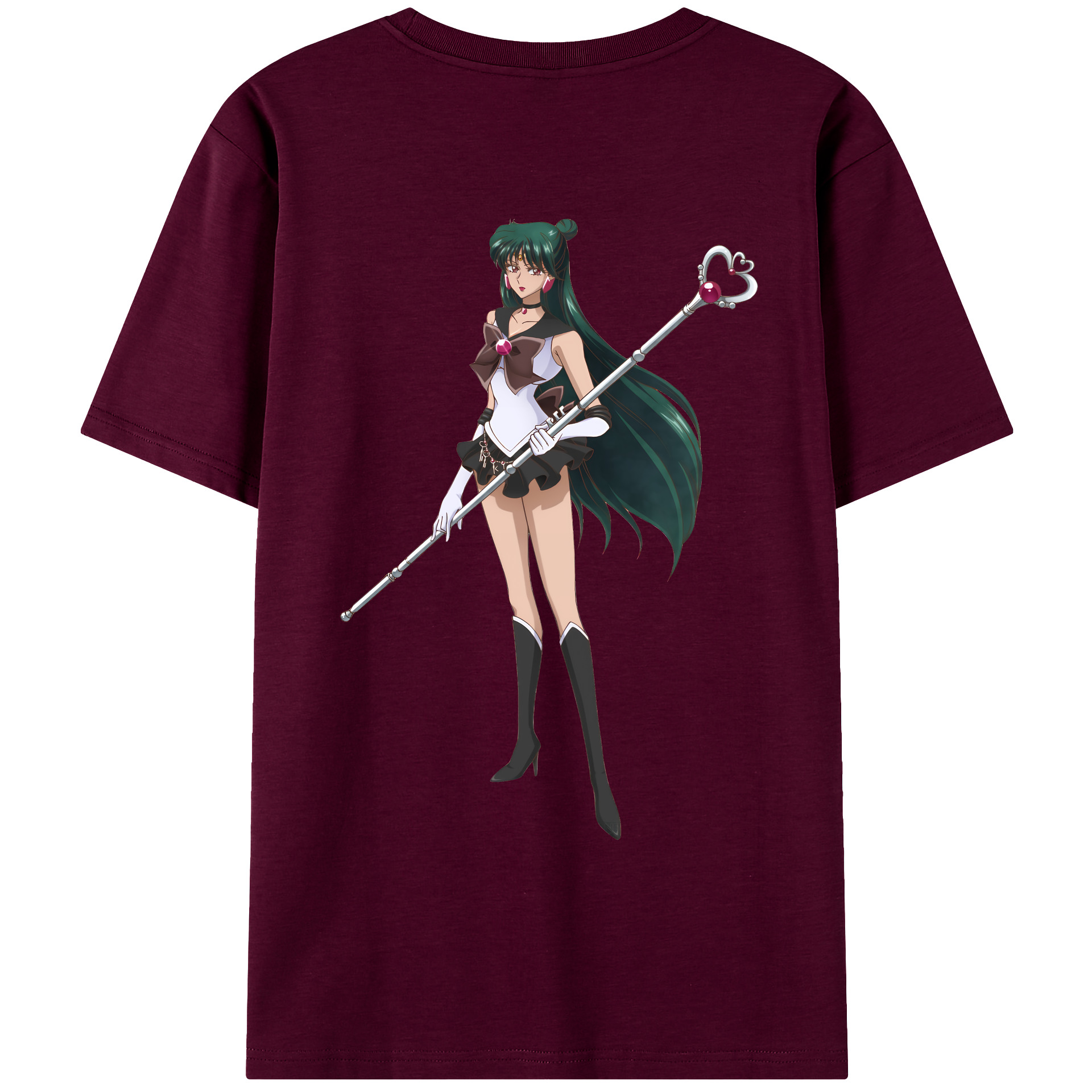 （画像用） 美少女戦士セーラームーン 冥王せつな Sailor Moon Meiou Setsuna レディース半袖Tシャツ(バックプリント)